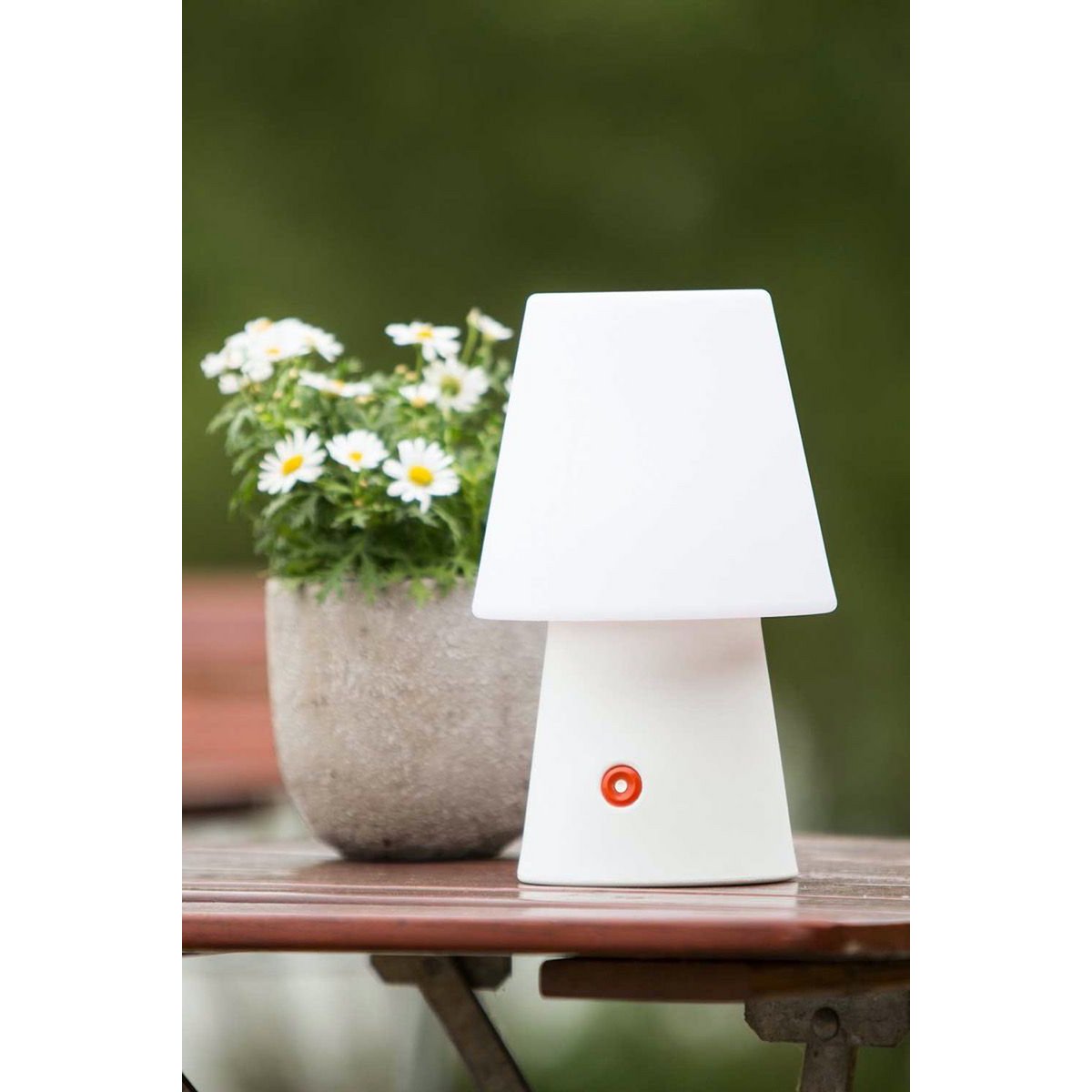 8 Seasons Design Nr.1 wit 30 cm tafellamp LED draadloos oplaadbaar buitenverlichting staande lamp