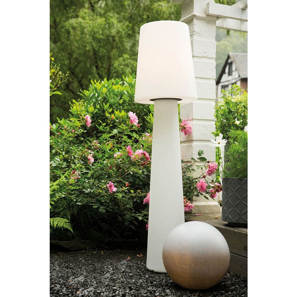 kwaliteit Afrika antiek 8 Seasons Design Nr.1 Wit 160 cm Solar LED buitenverlichting staande lamp