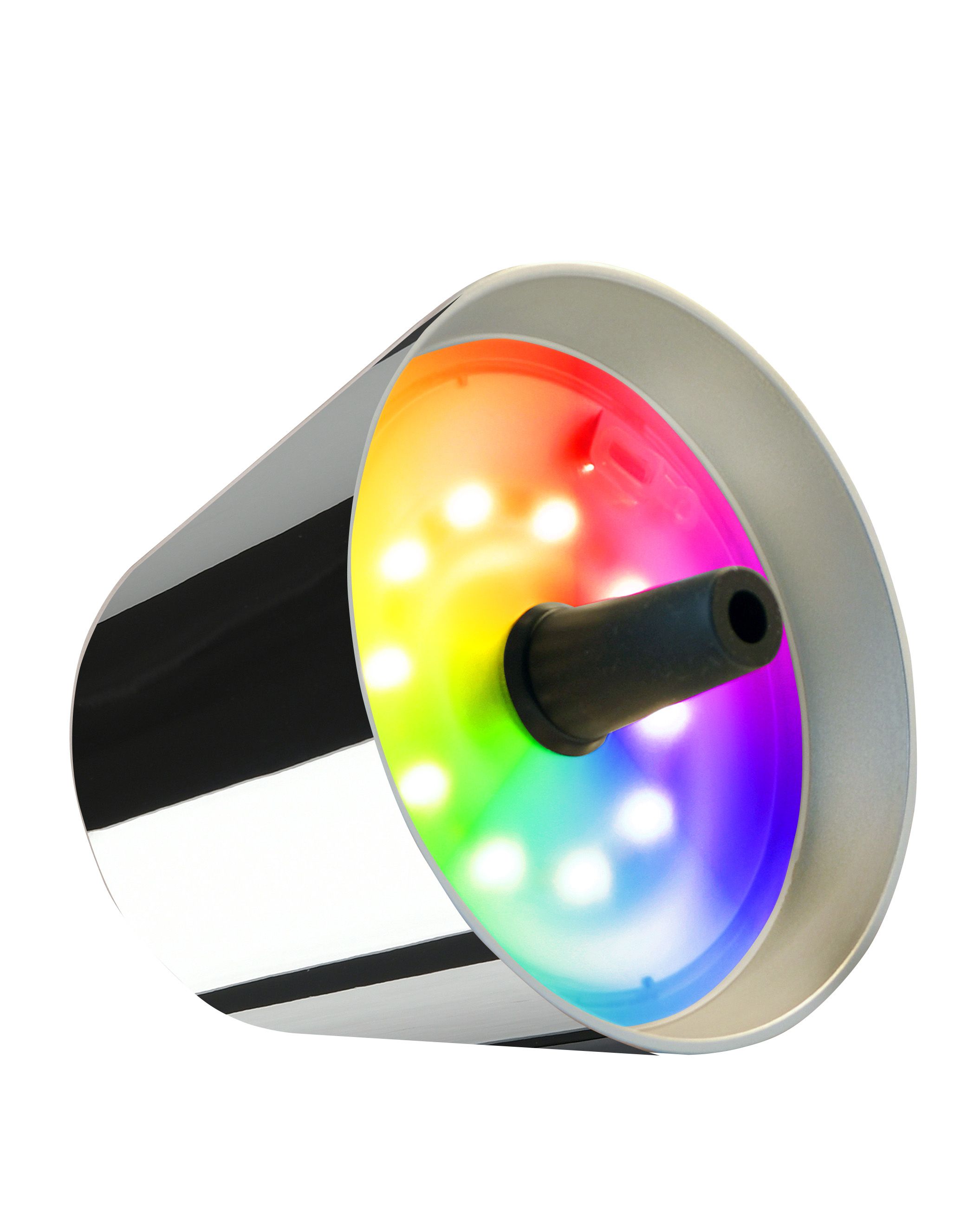 Sompex TOP LED buiten tafellamp |RBG multicolor  |oplaadbaar (accu) | Kunststof | Dimbaar | chroom | waterdicht IP44