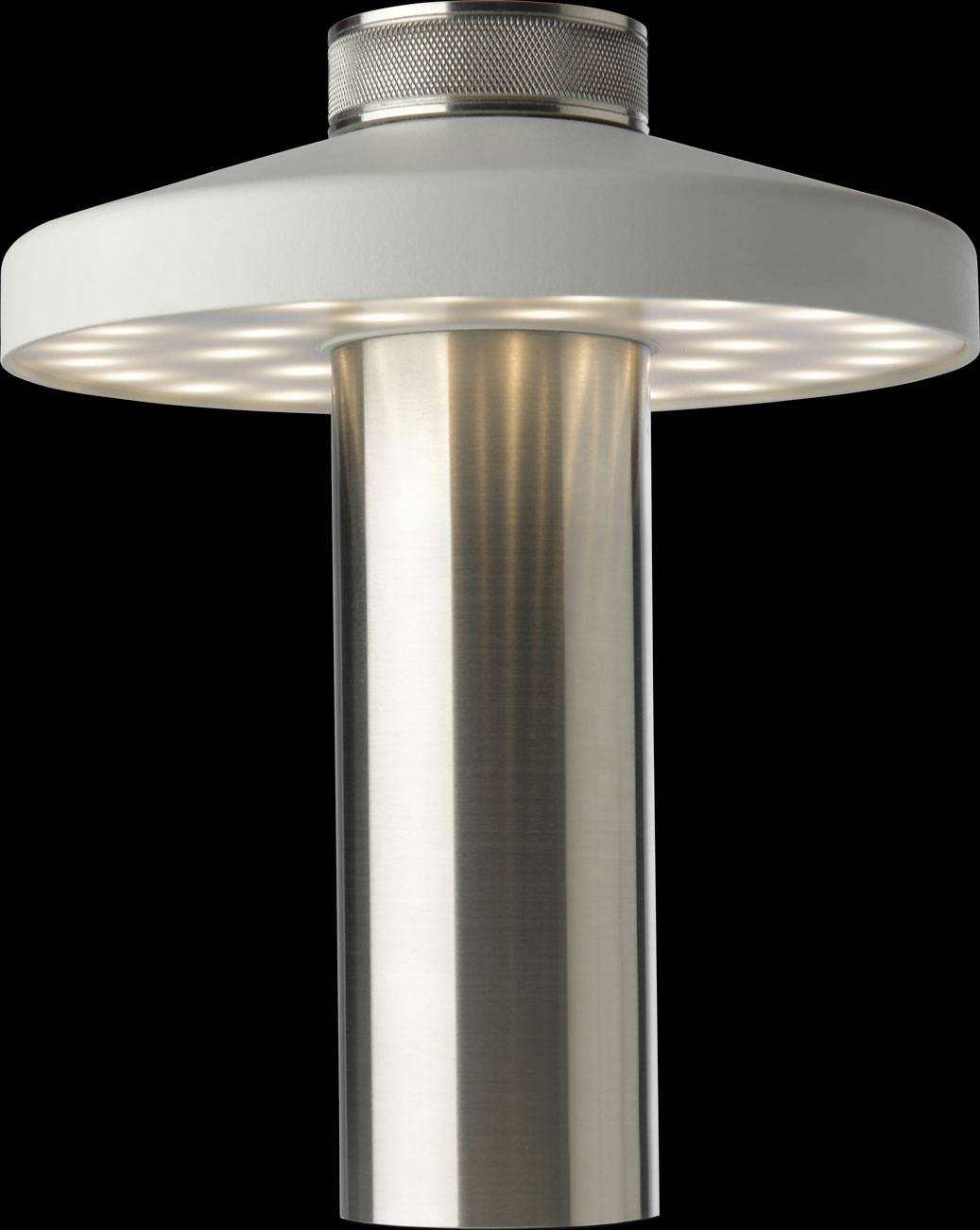 Newdes Turn LED buiten tafellamp (by Sompex)| oplaadbaar (accu) | Aluminium | Dimbaar | wit - aluminium | waterdicht IP54