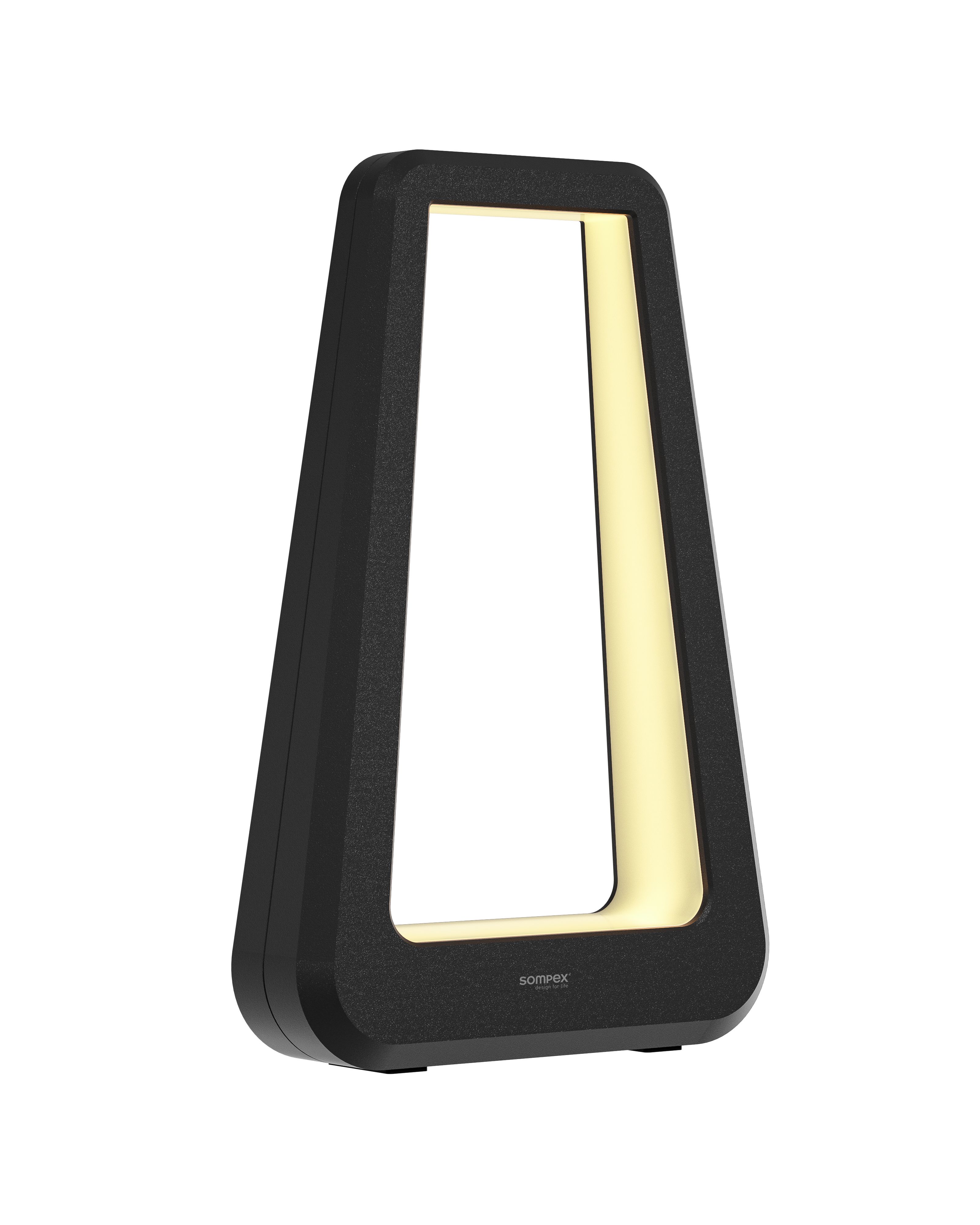 Sompex GATE LED buiten tafellamp | oplaadbaar (accu) | Dimbaar | zwart | waterdicht IP65