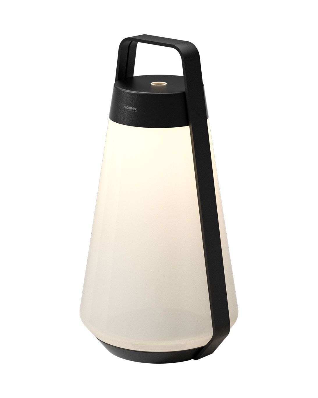 Air buiten tafellamp | oplaadbaar (accu) | Aluminium | glas |Dimbaar | zwart | waterdicht IP65 made by Sompex