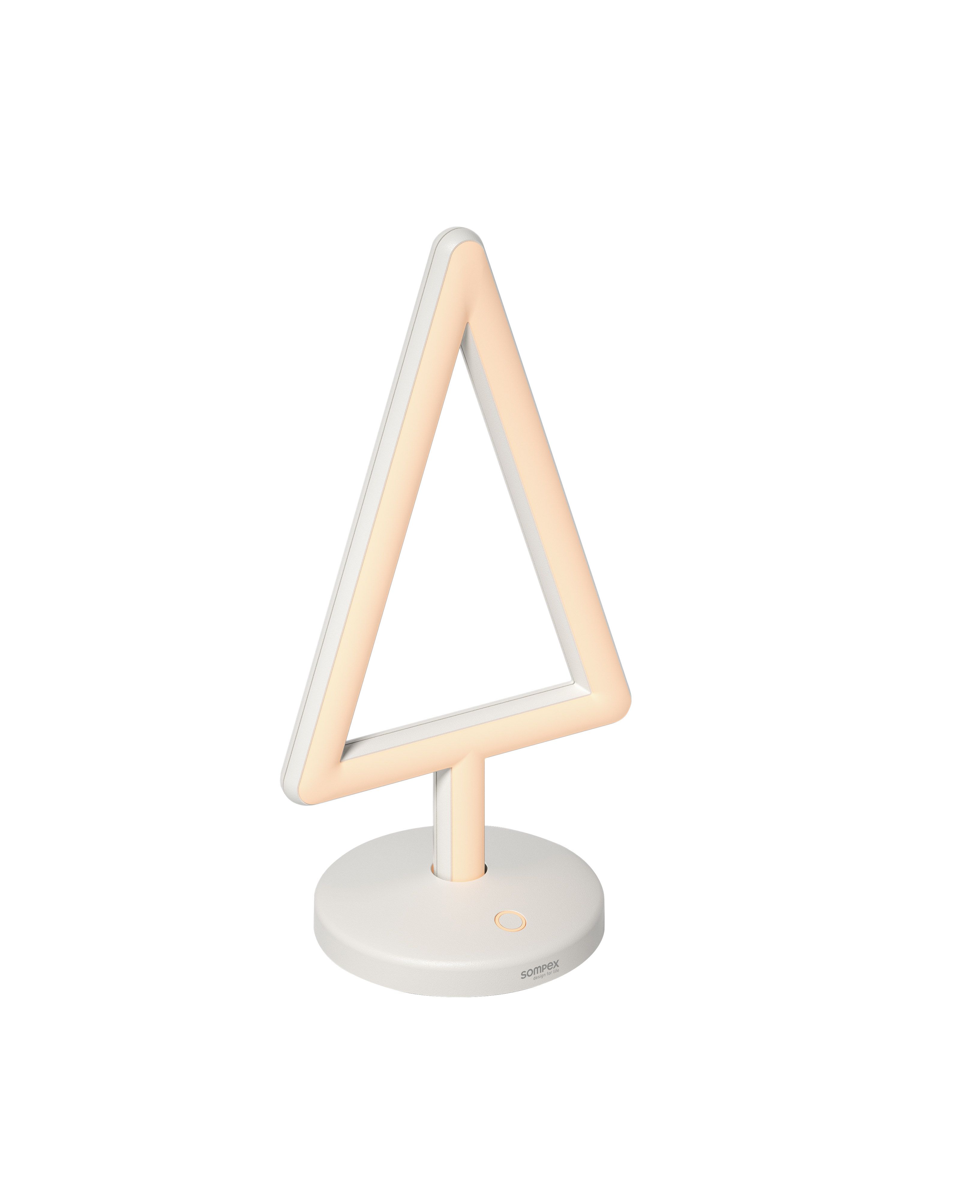 Triangle kerstboom LED tafellamp (binnen) | oplaadbaar (accu) | wit | Dimbaar | made by Sompex