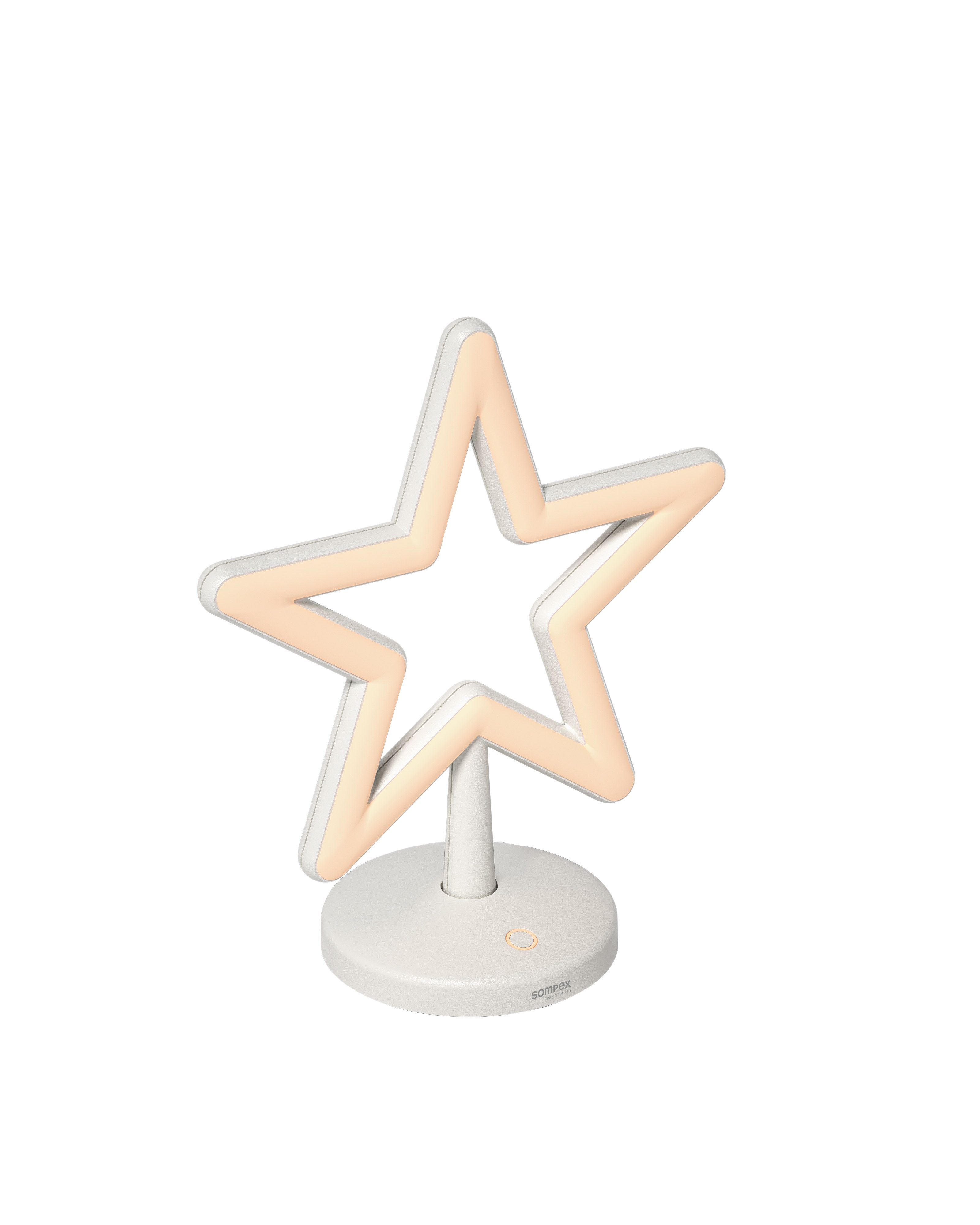 Star kerstster LED tafellamp (binnen) | oplaadbaar (accu) | wit | Dimbaar | made by Sompex