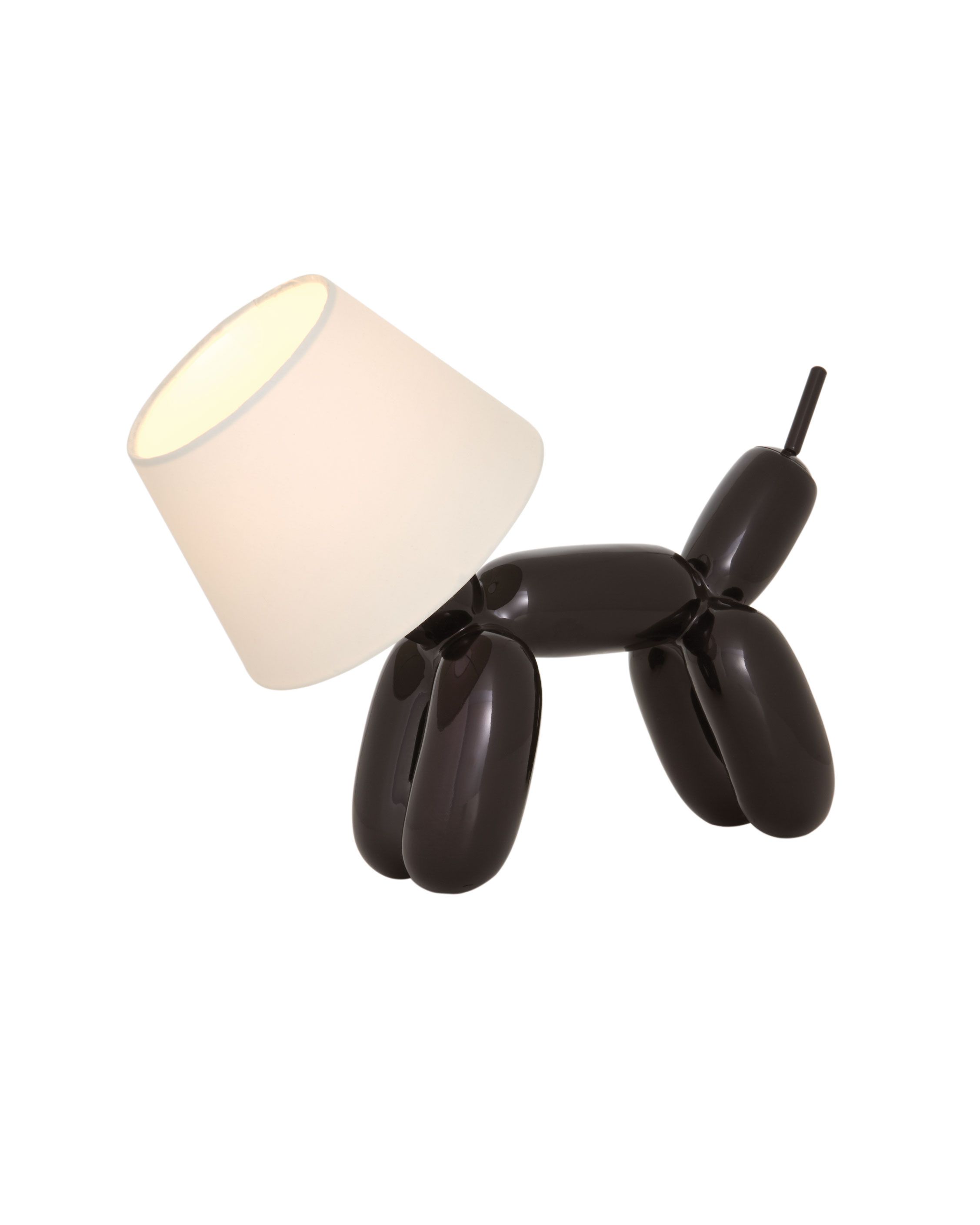 Doggy binnen tafellamp | ballon hond | zwart | 30 cm hoog | made by Sompex
