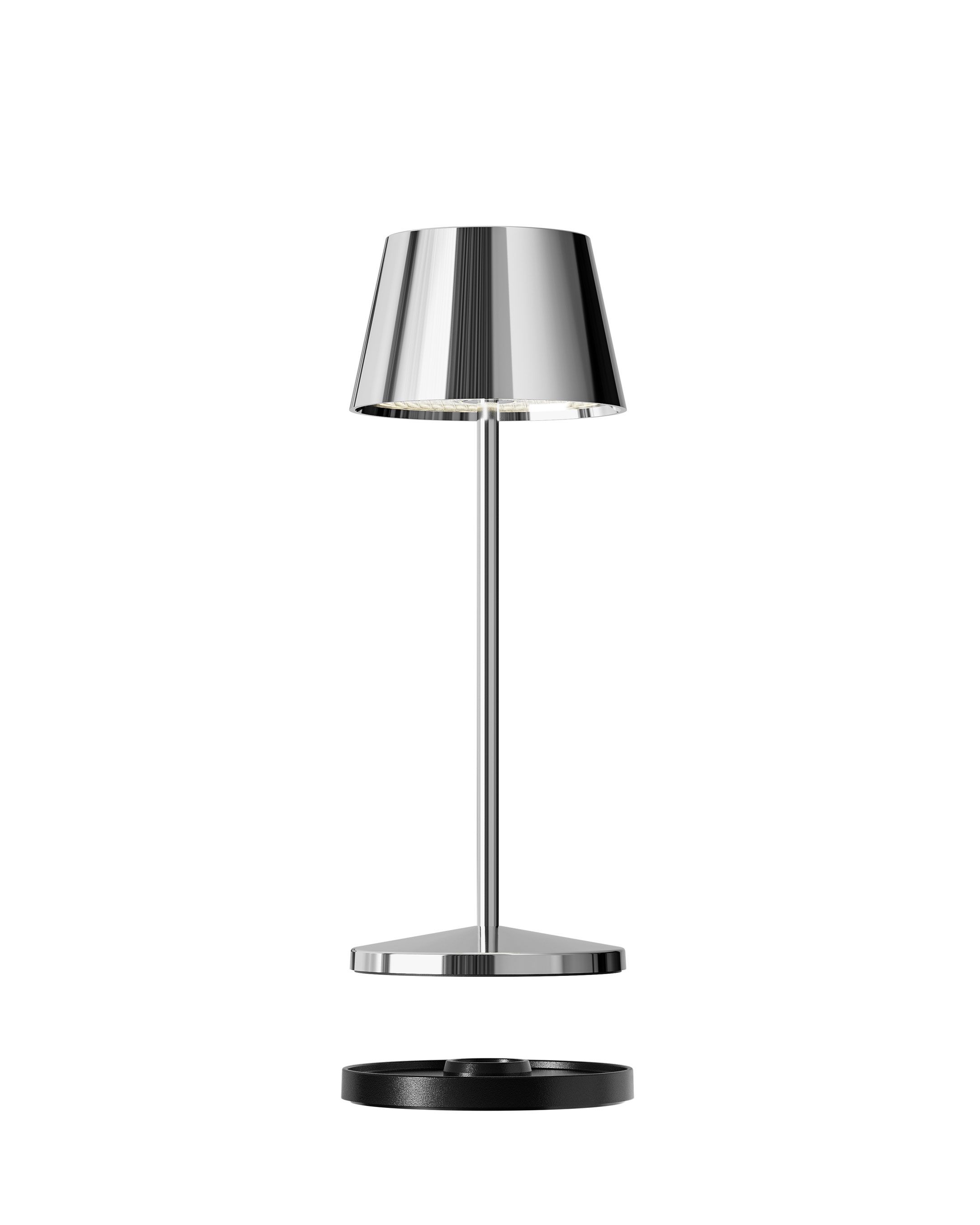 Seoul Micro LED buiten tafellamp | oplaadbaar (accu) | chroom | Dimbaar | waterdicht IP65 | made by Villeroy & Boch