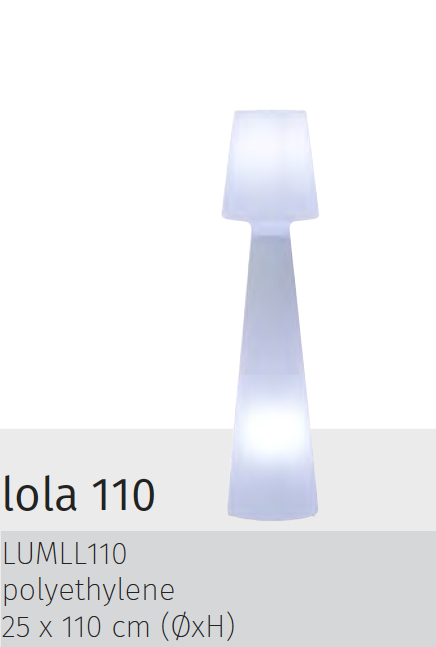 NewGarden Lola  110 cm Wireless LED Multicolor buitenverlichting staande lamp wit kunststof