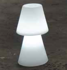 NewGarden Lola 45 LED (warm wit licht) buitenverlichting staande lamp wit kunststof 45cm