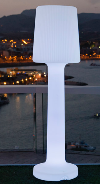 NewGarden Carmen 165 cm (warm wit licht) buitenverlichting LED staande lamp wit kunststof