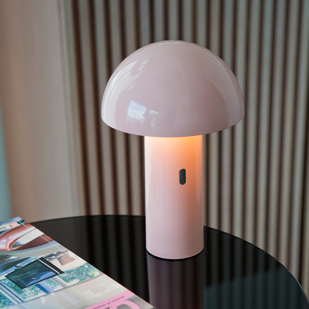 Buiten tafellamp Enoki pink battery draadloos / oplaadbaar made by NewGarden