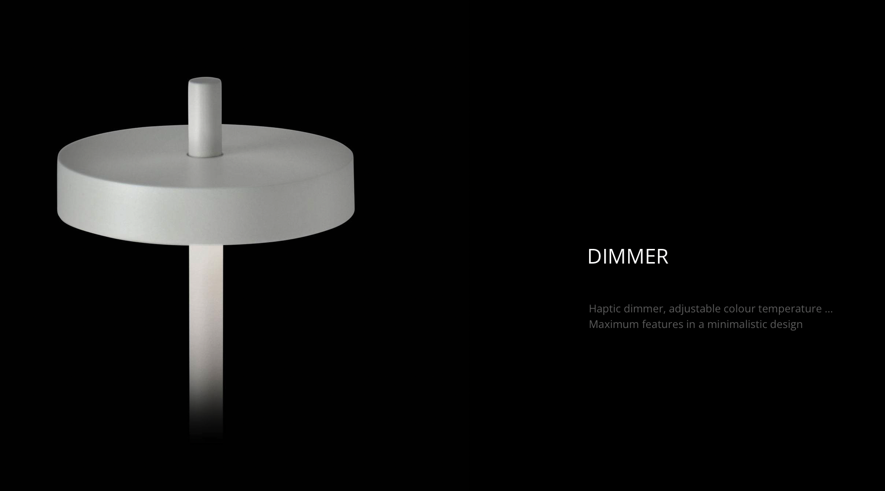 Newdes Essence LED buiten tafellamp (by Sompex) | oplaadbaar (accu) | Aluminium | Dimbaar | zwart | waterdicht IP54