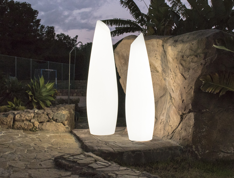 NewGarden Fredo 140cm buitenverlichting staande lamp wit kunststof