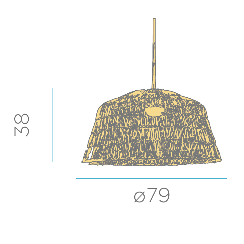 Binnen hanglamp Amalfi 80 Rotan made by NewGarden