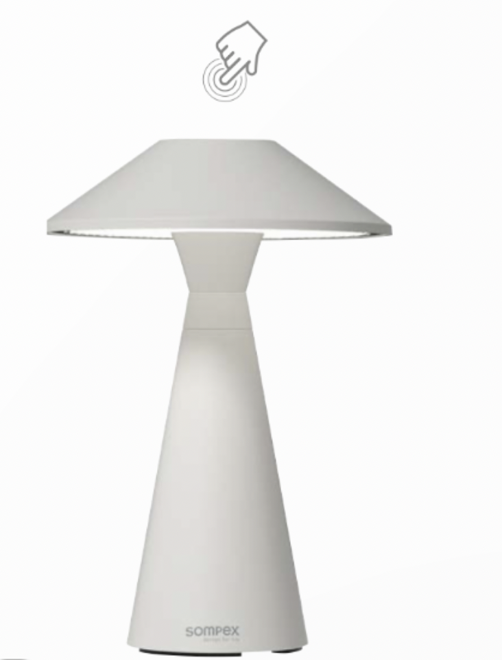 Sompex Move LED buiten tafellamp | oplaadbaar (accu) | Aluminium | Dimbaar | wit | waterdicht IP65