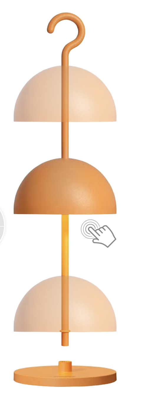Sompex Hook LED buiten tafellamp/hanglamp | oplaadbaar (accu) | Dimbaar | oranje | waterdicht IP65