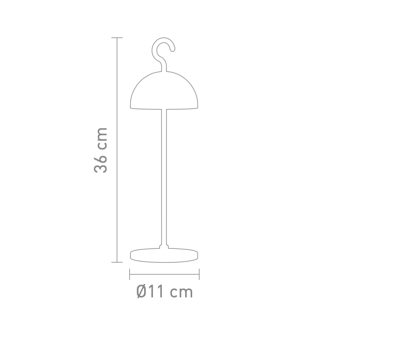 Sompex Hook LED buiten tafellamp/hanglamp | oplaadbaar (accu) | Dimbaar | zwart | waterdicht IP65