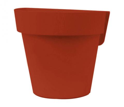Balkonbloempot UP 25x18xH23 cm rood (brick red) Made by Euro3Plast