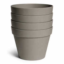 4 stuks buiten Bloempot Essence Rio rond 39xh35,3 cm Cypress sand