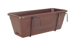 Artevasi balkon bloembak Venezia Kit 49x19,5xH16,6 met ingebouwde waterreserve bronze