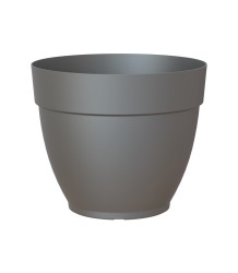 Artevasi CAMPANA 25 buiten bloempot  Ø 25x h21cm antraciet met onderschotel
