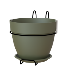 Artevasi Capri CAMPANA hangbloempot Balcony 20 groen (dry green) incl. houder met haken