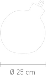 Sompex glazen gouden kerstbal Ø 25 cm met LED lampjes