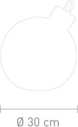Sompex glazen gouden kerstbal Ø 30 cm met LED lampjes