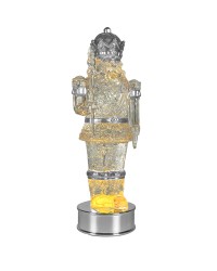 Sompex acryl 32 cm Glamor zilver notenkraker tafellamp bewegende glitters, LED