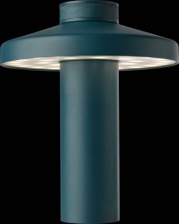 Newdes Turn LED buiten tafellamp (by Sompex)| oplaadbaar (accu) | Aluminium | Dimbaar | blauw | waterdicht IP54