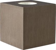 Cubic tafellamp | aluminium | bruin |8x8x8 cm | E27 | made by Sompex
