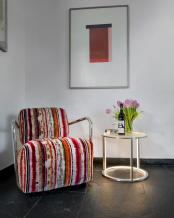Mesa binnen bijzet tafel | mat glas  | aluminium | 42 cm hoog | made by Sompex