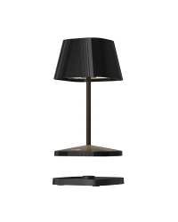 Villeroy & Boch Neapel RC LED buiten tafellamp | oplaadbaar (accu) | Aluminium | Dimbaar | zwart hoogglans | waterdicht IP65 |