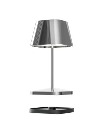 Villeroy & Boch Neapel RC LED buiten tafellamp | oplaadbaar (accu) | Aluminium | Dimbaar | chroom | waterdicht IP65 |