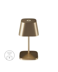 Villeroy & Boch Neapel RC LED buiten tafellamp | oplaadbaar (accu) | Aluminium | Dimbaar | geborsteld goud | waterdicht IP65 |