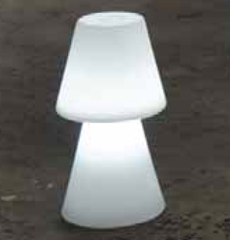 NewGarden Lola 45 (warm wit licht) buitenverlichting staande lamp wit kunststof 45cm