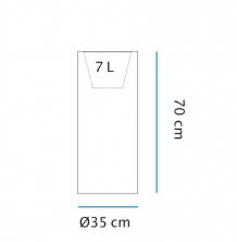Newgarden Palma 70 Ø35XH70 cm verlichte bloempot