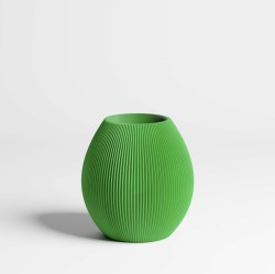 Deniss Maass Bloemenvaas Rond – M (14 × 14 cm) kunststof groen (neon)