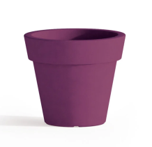 Monacis Buiten Bloempot  Ø50xH45 cm Gemma mat Paars kompleet met onderschotel