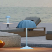 Sompex Ombrellino acculamp LED buiten tafellamp | oplaadbaar (accu) | Aluminium | Dimbaar | Blauw | waterdicht IP54