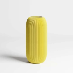 Deniss Maass Vaas  Pille – S (16 × 8 cm) kunststof geel