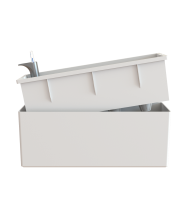 Artevasi Balkon bloembak Rimini  51x20xH20 wit kompleet met irrigation kit