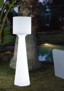 NewGarden Grace 140cm (warm wit licht) buitenverlichting staande lamp wit kunststof - OUTLET