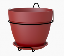 Artevasi Capri CAMPANA hangbloempot Wall 20 rood inclusief wandhouder
