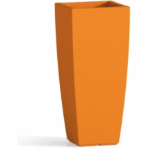 Monacis Buiten Bloempot  33x33xH70 cm Stilo Square mat Oranje