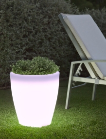 Newgarden Violeta 40 Ø40XH43 cm Solar verlichte LED Multicolor bloempot
