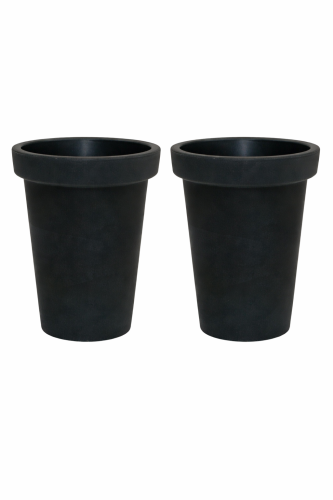 2 stuks buitenbloempot Euro3Plast Lik Ø47xH64cm Antraciet