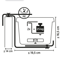 BB Happy balkon beugel verstelbaar tot 19,5 cm metaal steen grijs (D)