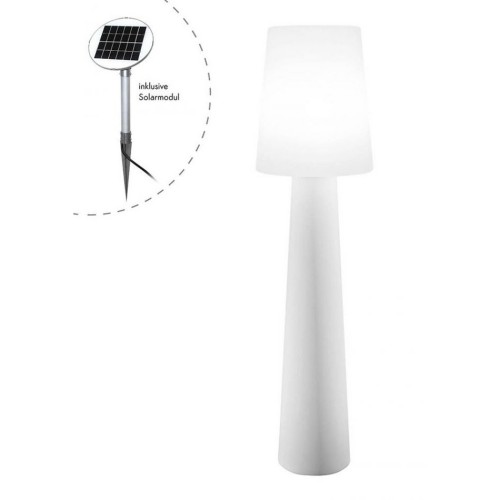 8 Seasons Design Nr.1 Wit 160 cm Solar LED buitenverlichting staande lamp