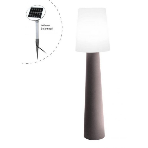 8 Seasons Design Nr.1 Taupe 160 cm Solar LED buitenverlichting staande lamp