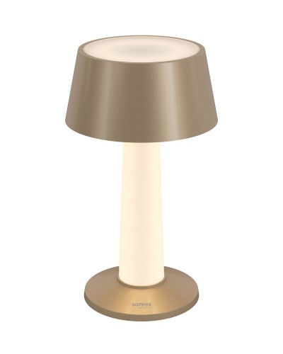 Sompex Lulu LED buiten tafellamp |oplaadbaar (accu) |  Dimbaar | champagne | waterdicht IP44